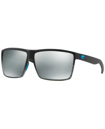 Costa Del Mar Polarized Sunglasses, Rincon 64 In Grey Matte,grey Mir Pol