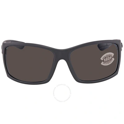 Costa Del Mar Reefton Grey Polarized Polycarbonate Men's Sunglasses Rft 98 Ogp 64 In Gray / Grey