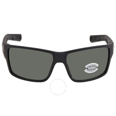 Costa Del Mar Reefton Pro Grey Polarized Glass Men's Sunglasses 6s9080 908005 63 In Black / Grey