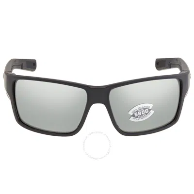 Costa Del Mar Reefton Pro Grey Silver Mirror Polarized Glass Men's Sunglasses 6s9080 908004 63 In Black