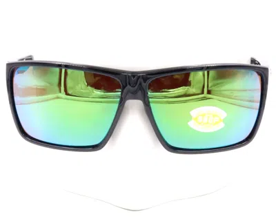 Pre-owned Costa Del Mar Rincon 11 Shiny Black Green 580p Sunglasses 06s9018 90181263