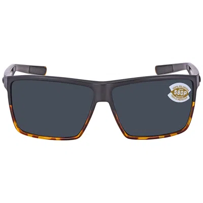 Costa Del Mar Rincon Grey Polarized Polycarbonate Men's Sunglasses Rin 181 Ogp 63 In Brown