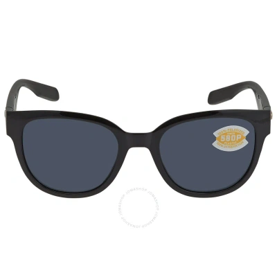 Costa Del Mar Salina Grey Polarized Polycarbonate Ladies Sunglasses 6s9051 905103 53 In Black / Grey