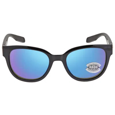 Costa Del Mar Salina Polarized Blue Mirror Glass Ladies Sunglasses 6s9051 905101 53 In Black