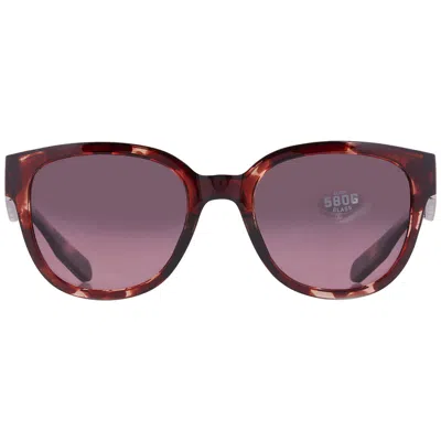 Costa Del Mar Salina Rose Gradient Polarized Glass Ladies Sunglasses 6s9051 905109 53 In Brown