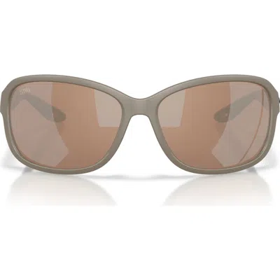 Costa Del Mar Seadrift 58mm Polarized Square Sunglasses In Gray