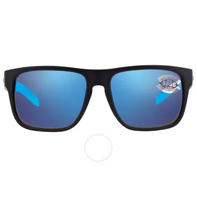 Costa Del Mar Spearo Xl Blue Mirror Polarized Glass Men's Sunglasses 6s9013 901301 59 In Black / Blue