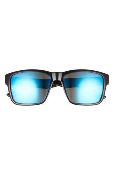 Costa Del Mar Square Polarized Sunglasses In Black/blue Mirror