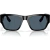 Costa Del Mar Suenos 57mm Polarized Rectangular Sunglasses In Black/gray 580p
