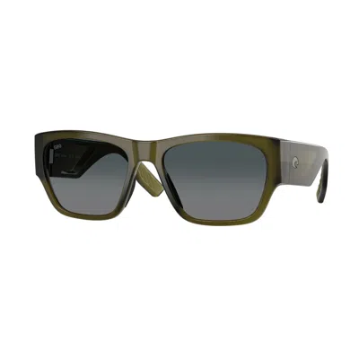 Costa Del Mar Suenos Grey Gradient Polarized Glass Square Unisex Sunglasses 6s9123 912306 57 In Green