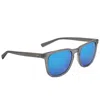 Costa Del Mar Sullivan Blue Mirror Polarized Glass Square Unisex Sunglasses 6s2002 200201 53 In Blue