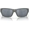 Costa Del Mar Tailfin 57mm Polarized Rectangular Sunglasses In Matte Gray/gray Silver 580p