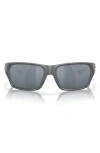 Costa Del Mar Tailfin 60mm Polarized Rectangular Sunglasses In Gray