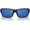 Costa Del Mar Tailfin 60mm Polarized Sunglasses In Black/blue Mirror