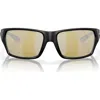 Costa Del Mar Tailfin 60mm Polarized Sunglasses In Black/dark Silver