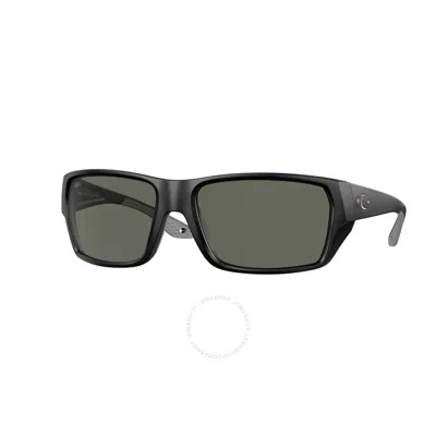 Costa Del Mar Tailfin Grey Polarized Glass Rectangular Men's Sunglasses 6s9113 911301 57 In Black