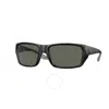 COSTA DEL MAR COSTA DEL MAR TAILFIN GREY POLARIZED GLASS RECTANGULAR MEN'S SUNGLASSES 6S9113 911301 60