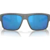 Costa Del Mar Taxman 59mm Polarized Square Sunglasses In Matte Gray/blue Mirror