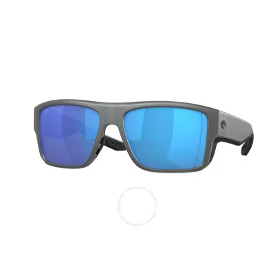 Costa Del Mar Taxman Blue Mirror Polarized Glass Square Men's Sunglasses 6s9116 911607 59