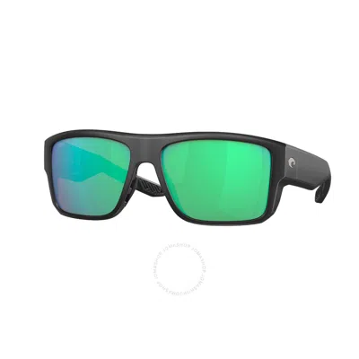 Costa Del Mar Taxman Green Mirror Polarized Glass Square Men's Sunglasses 6s9116 911602 59