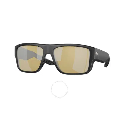 Costa Del Mar Taxman Sunrise Silver Mirror Polarized Glass Square Men's Sunglasses 6s9116 911603 59