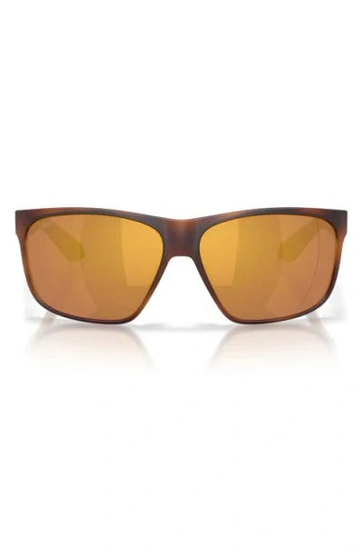 Costa Del Mar Trades 60mm Polarized Square Sunglasses In Brown