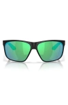 Costa Del Mar Broadbill Ii Xl 62mm Polarized Oversize Rectangular Sunglasses In Black