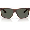 Costa Del Mar Trades 60mm Polarized Square Sunglasses In Green