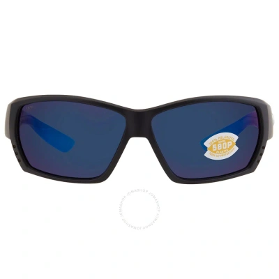 Costa Del Mar Tuna Alley Blue Mirror Polarized Polycarbonate Men's Sunglasses 06s9009 900909 62 In Black / Blue