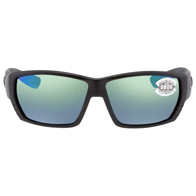 Costa Del Mar Tuna Alley Green Mirror Polarized Glass Men's Sunglasses Ta 01 Ogmglp In Black / Green