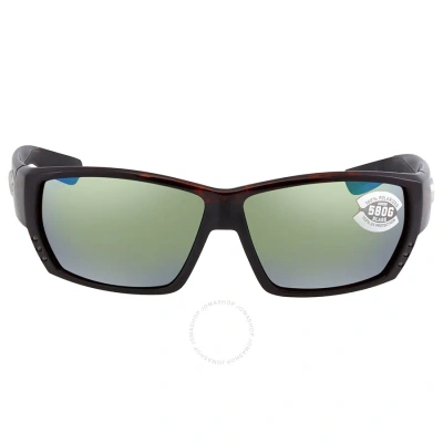 Costa Del Mar Tuna Alley Green Mirror Polarized Glass Men's Sunglasses Ta 10 Ogmglp 62 In Green / Tortoise