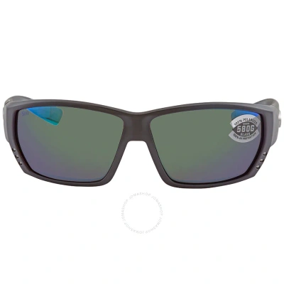 Costa Del Mar Tuna Alley Green Mirror Polarized Glass Sunglasses Ta 11 Ogmglp In Black / Green