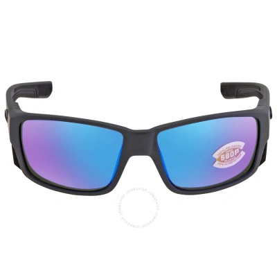 Costa Del Mar Tuna Alley Pro Blue Mirror Polarized 580p Men's Sunglasses 6s9105 910507 60 In Blue / Gray