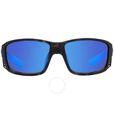 Costa Del Mar Tuna Alley Pro Blue Mirror Polarized Glass Men's Sunglasses 6s9105 910513 60