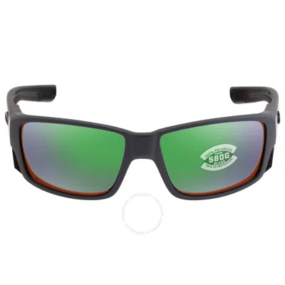 Costa Del Mar Tuna Alley Pro Green Mirror Polarized Glass Rectangular Men's Sunglasses 6s9105 910508
