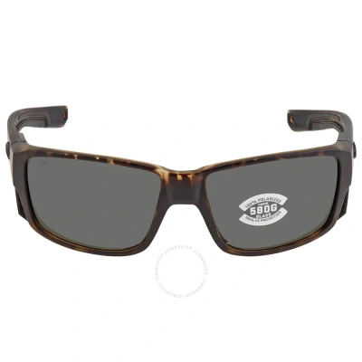 Costa Del Mar Tuna Alley Pro Grey Polarized Glass Men's Sunglasses 6s9105 910512 60