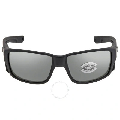 Costa Del Mar Tuna Alley Pro Grey Silver Mirror Polarized Glass Men's Sunglasses 6s9105 910504 60 In Black / Grey / Silver