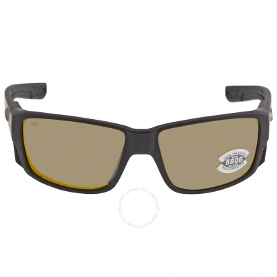 Costa Del Mar Tuna Alley Pro Sunrise Silver Mirror Polarized Glass Men's Sunglasses 6s9105 910506 60 In Black / Silver