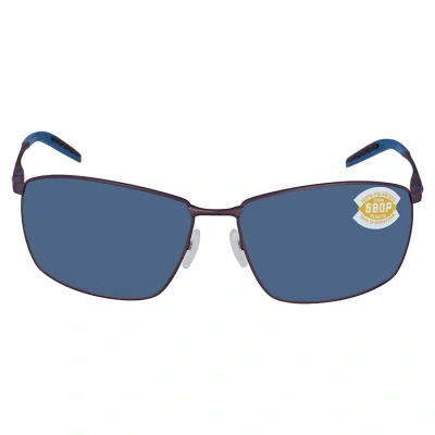 Costa Del Mar Turret Gray Polarized Polycarbonate Men's Sunglasses Trt 247 Ogp 63 In Blue