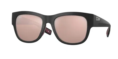 Pre-owned Costa Del Mar Uc5 04g Oscglp Caleta Sunglasses Black Silver Mirror 580g Polarize