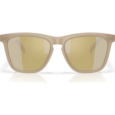 Costa Del Mar Ulu 56mm Mirrored Square Sunglasses In Sea Foam/sunrise Silver 580g