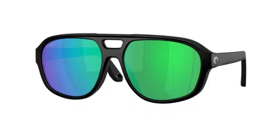 Costa Del Mar Unisex 55 Mm Matte Black Sunglasses In Brown