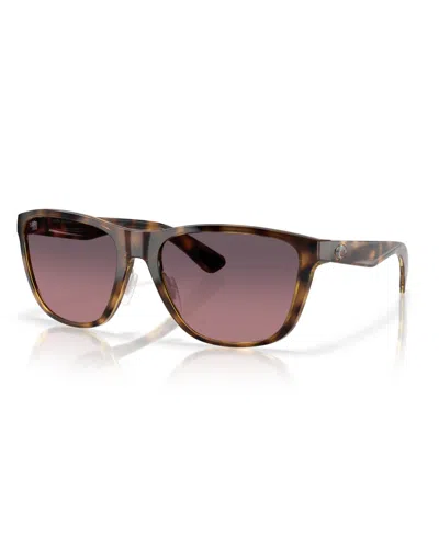 Costa Del Mar Unisex Corrientes Polarized Sunglasses, 6s9124 In Tortoise