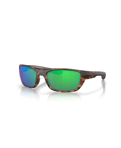 Costa Del Mar Unisex Rectangle Whitetip Polarized Sunglasses, 6s9056 In Brown
