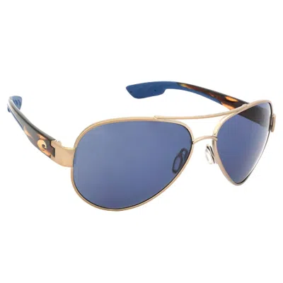 Costa Del Mar Unisex South Point Polarized Aviator Sunglasses In Golden Pearl Gray In Blue