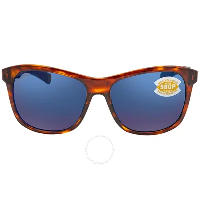 Costa Del Mar Vela Blue Mirror Polarized Polycarbonate Men's Sunglasses Vla 10 Obmp 56