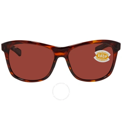 Costa Del Mar Vela Copper Polarized Polycarbonate Men's Sunglasses Vla 10 Ocp 56 In Copper / Tortoise