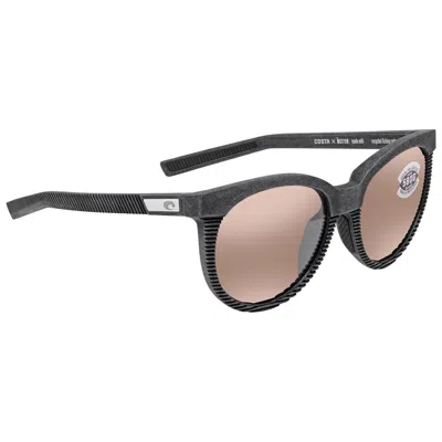 Costa Del Mar Victoria Copper Silver Mirror Polarized Glass Cat Eye Ladies Sunglasses 6s9031 903102  In Gray