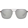 Costa Del Mar Wader Sunglasses In Shiny Dark Grey Gray Silver Mirror In Multi