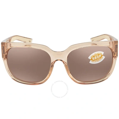 Costa Del Mar Waterwoman 2 Copper Silver Mirror Polarized Cat Eye Ladies Sunglasses Wtr 252 Oscp In Copper / Silver